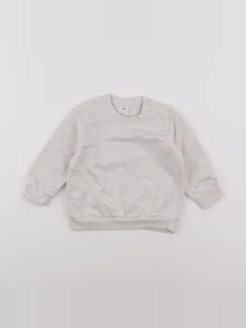 H&M - sweat beige - 6/9 mois
