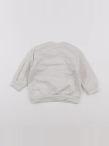 H&M - sweat beige - 6/9 mois
