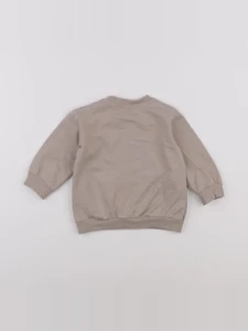 H&M - sweat marron - 6/9 mois