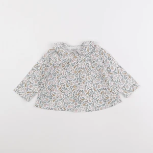 Vertbaudet - tee-shirt blanc, marron, vert - 12 mois