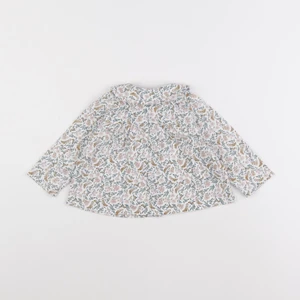 Vertbaudet - tee-shirt blanc, marron, vert - 12 mois