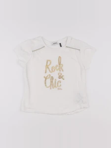 IKKS - tee-shirt blanc, or - 6 ans