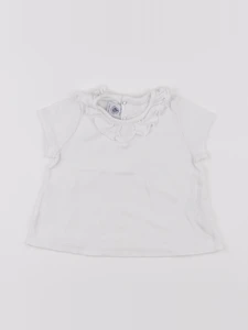 Petit Bateau - tee-shirt blanc - 12 mois