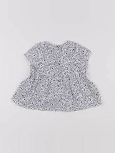 Petit Bateau - blouse bleu - 18 mois