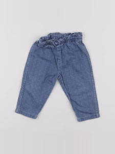 Petit Bateau - pantalon bleu - 12 mois