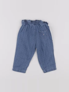 Petit Bateau - pantalon bleu - 12 mois