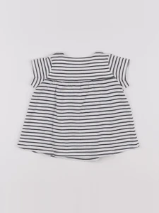 Petit Bateau - robe blanc - 3 mois
