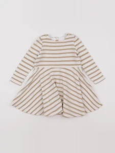 Petit Bateau - robe blanc, or - 18 mois