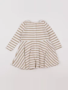 Petit Bateau - robe blanc, or - 18 mois
