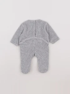 Vertbaudet - pyjama velours gris - 0 mois