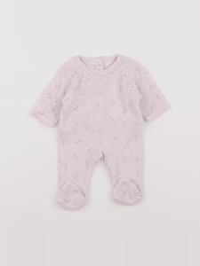 Vertbaudet - pyjama velours rose - 0 mois