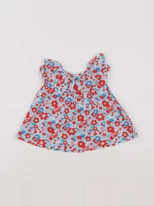 Jacadi - blouse liberty bleu, rouge - 18 mois