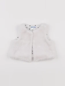 Jacadi - gilet blanc - 6 mois