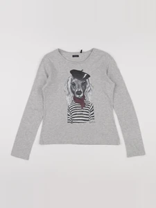 IKKS - tee-shirt gris - 10 ans