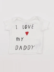 H&M - tee-shirt blanc - 1 mois