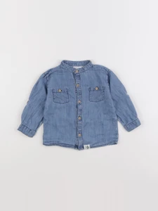 Boutchou - chemise bleu - 12 mois