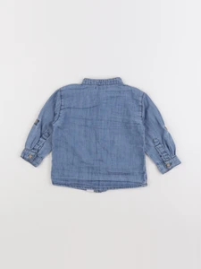 Boutchou - chemise bleu - 12 mois