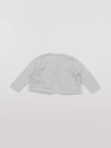 Petit Bateau - gilet gris, argent - 6 mois