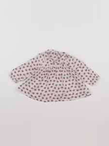 Boutchou - blouse beige, rouge - 6 mois