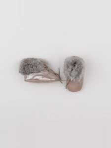 Pom d'Api - chaussons gris, or - pointure 17