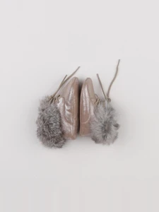Pom d'Api - chaussons gris, or - pointure 17