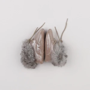Pom d'Api - chaussons gris, or - pointure 17