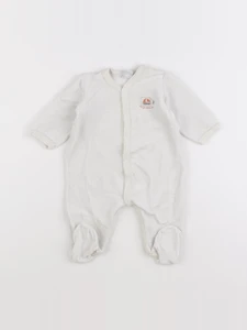 Petit Bateau - pyjama velours gris - 6 mois