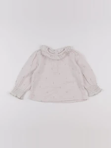 Monoprix - blouse beige, or - 3 ans