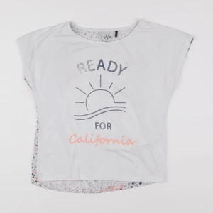 IKKS - tee-shirt blanc, bleu - 12 ans