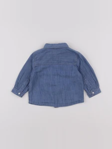 Boutchou - chemise bleu - 6 mois