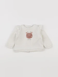 Vertbaudet - sweat beige - 6 mois