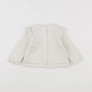 Vertbaudet - sweat beige - 6 mois