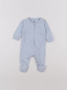 H&M - pyjama coton bleu - 0 mois
