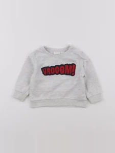 Zara - sweat gris - 3/6 mois