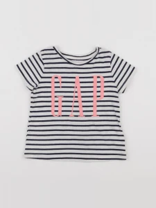 GAP - tee-shirt blanc, bleu - 2 ans