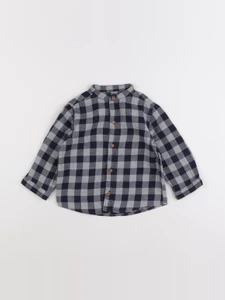 Boutchou - chemise bleu, gris - 18 mois