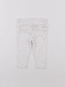 Petit Bateau - legging volants au dos blanc - 12 mois