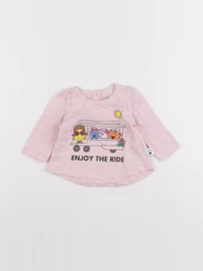 GAP - tee-shirt rose - 0/3 mois