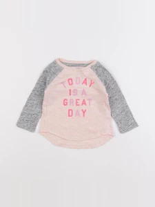 Oshkosh - tee-shirt gris, rose - 6 mois