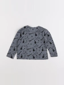 Zara - tee-shirt gris, noir - 6/9 mois