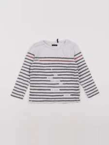 IKKS - tee-shirt blanc, gris - 3 ans