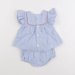 Jacadi - ensemble blanc, bleu - 6 mois
