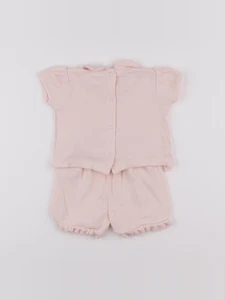 Vertbaudet - pyjama coton rose - 6 mois
