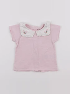 Vertbaudet - tee-shirt rose - 9 mois
