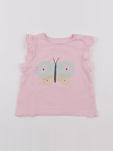 Vertbaudet - tee-shirt rose - 12 mois
