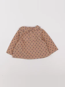 Petit Bateau - blouse marron - 6 mois