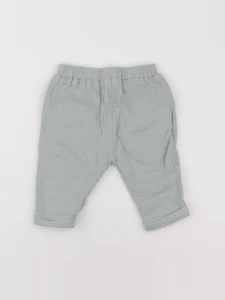 Vertbaudet - pantalon vert - 9 mois