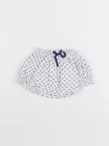 Cyrillus - bloomer blanc, bleu - 6 mois