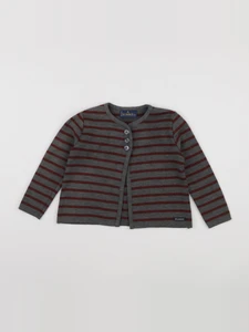 Le Minor - gilet gris, rouge - 8 ans