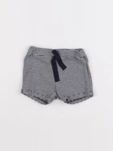 Petit Bateau - short blanc, bleu - 6 mois